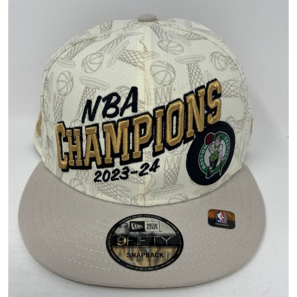 Boston Celtics New Era 2024 NBA Champions 9FIFTY Locker Room Snapback Hat